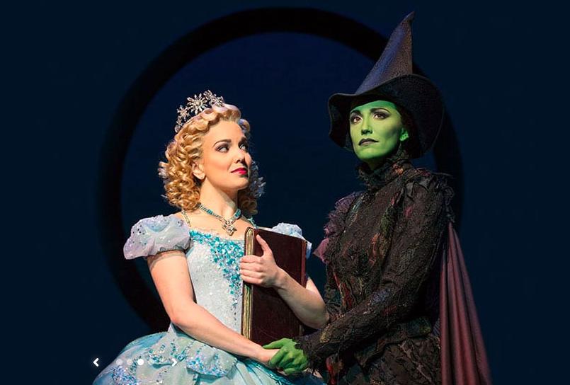 Elphaba and Glinda in "Wicked" on Broadway.