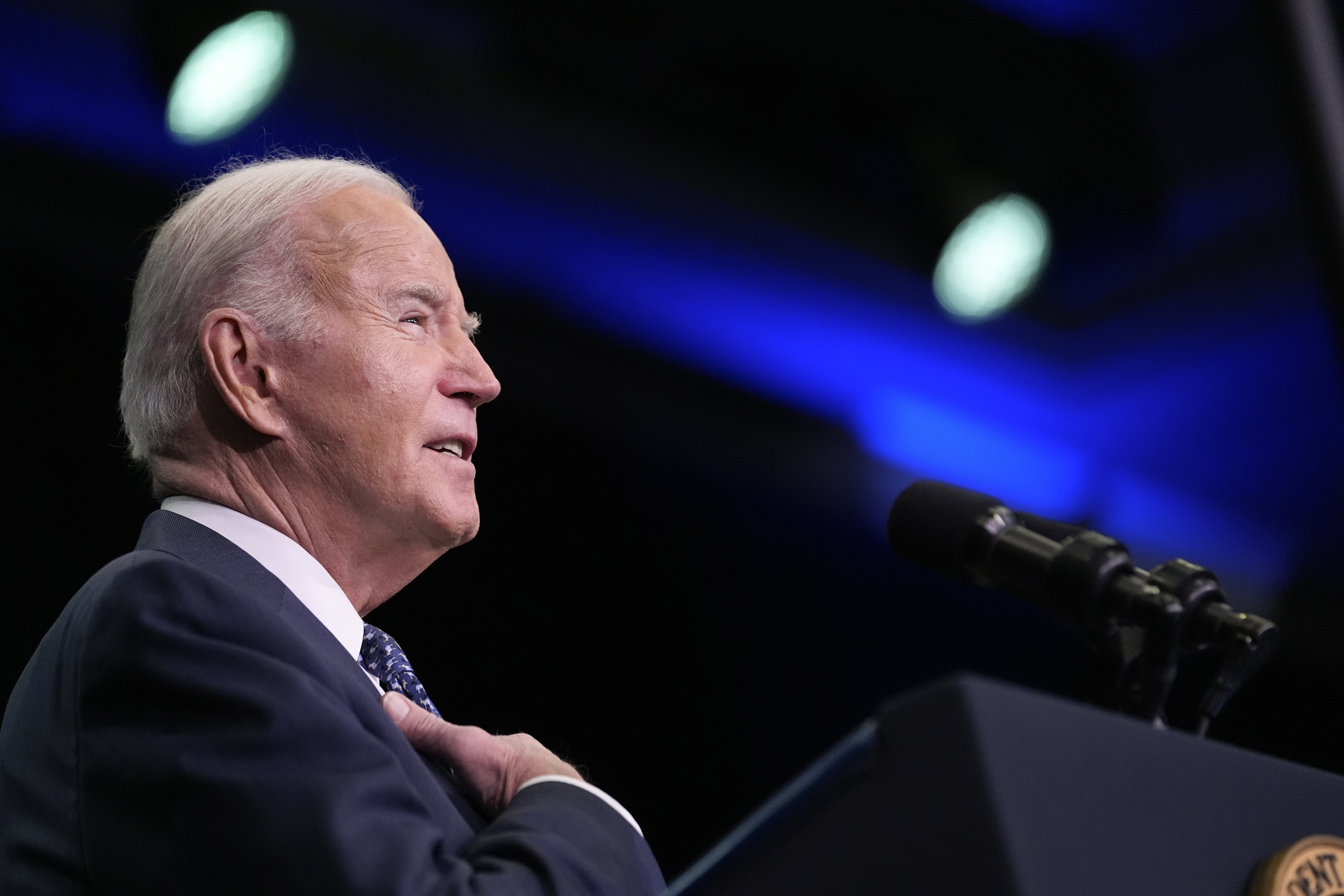 President Joe Biden speaks at Lansdowne Resort, Thursday in Leesburg, Va. The longstanding concerns about Biden's age and memory intensified on Thursday after the release of a special counsel's report.