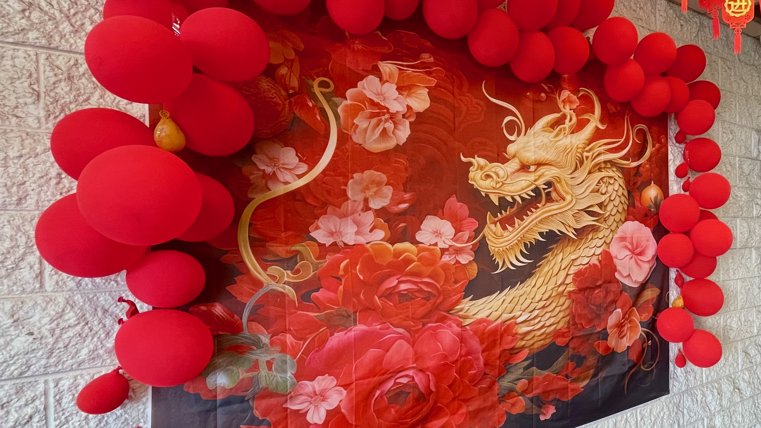 Saturday is the Lunar New Year and marks the start of the year of the dragon. The dragon image, photographed Friday is located at Ocean Mart in Ogden, which is planning activities to mark the day.