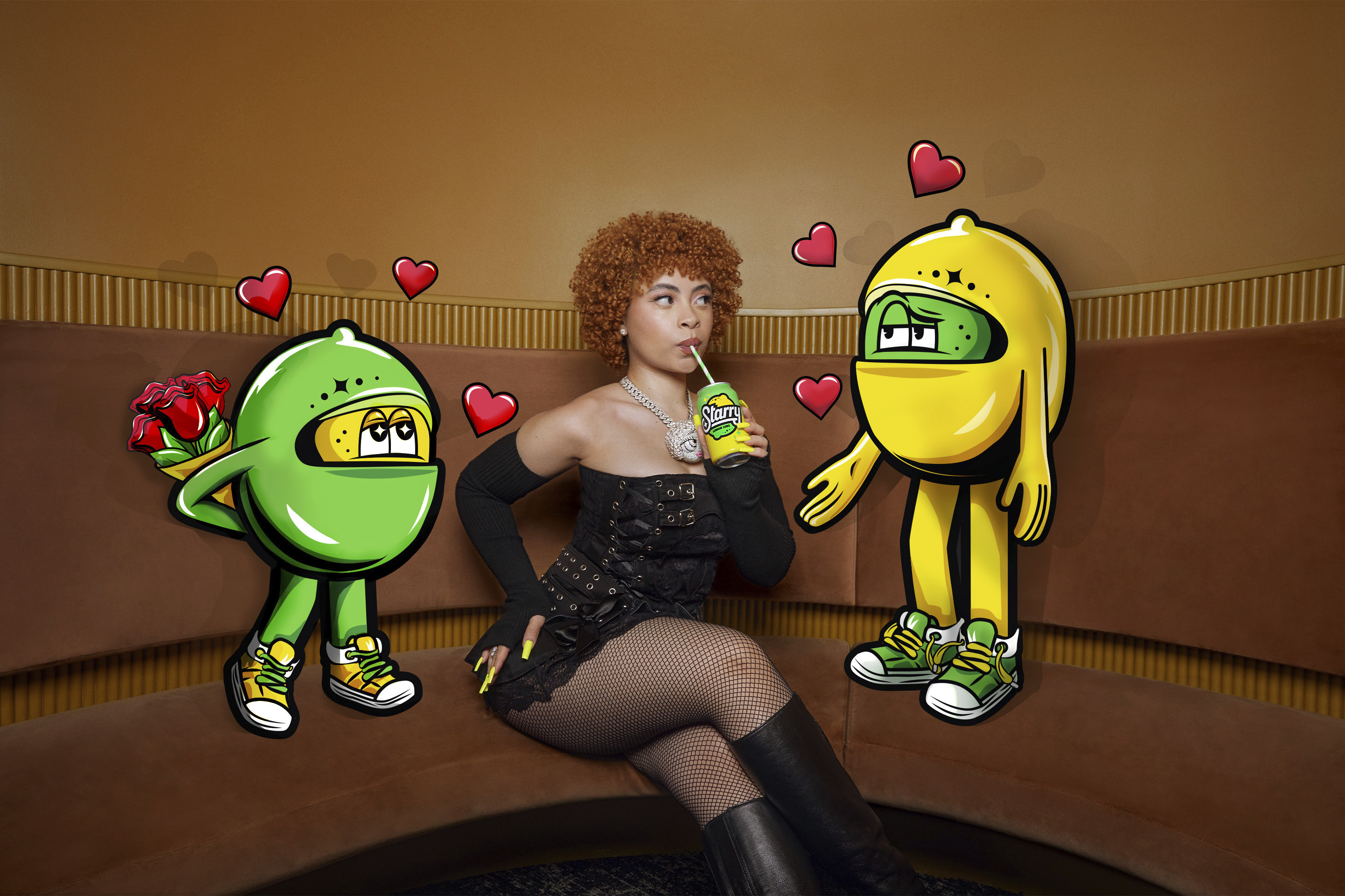 This image provided by PepsiCo shows the Starry 2024 Super Bowl NFL football spot.