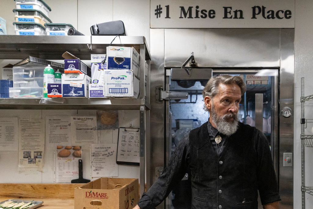 Jim Leany in the kitchen of his restaurant, TRUreligion Pancake and Steakhouse, in Orem, on Jan. 25. 