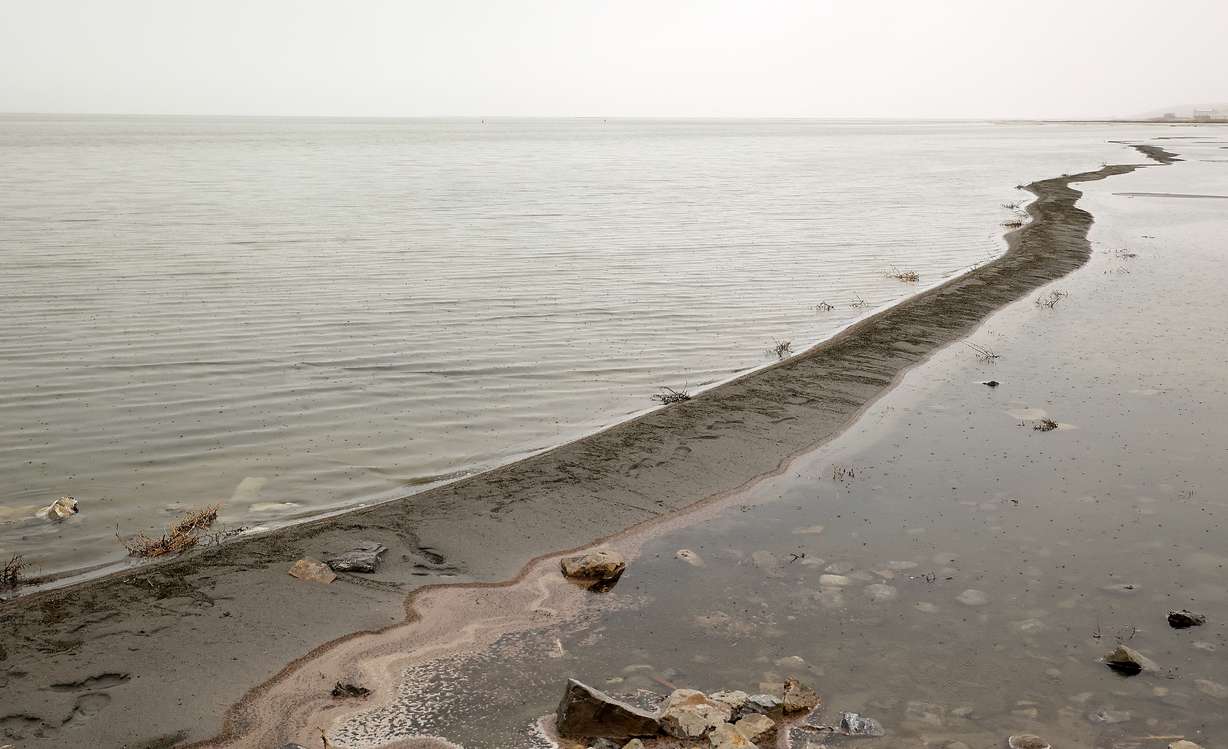 The Great Salt Lake is pictured at Great Salt Lake State Park in Salt Lake County on Feb. 7. The lake's levels are rising again this winter.