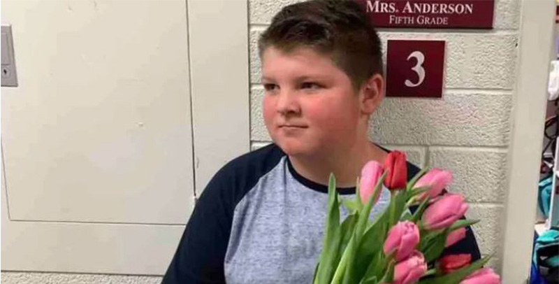 Dexton Obray as seen on the GoFundMe fundraiser. His family sent Valentine’s Day roses to young women at local high schools in his honor.