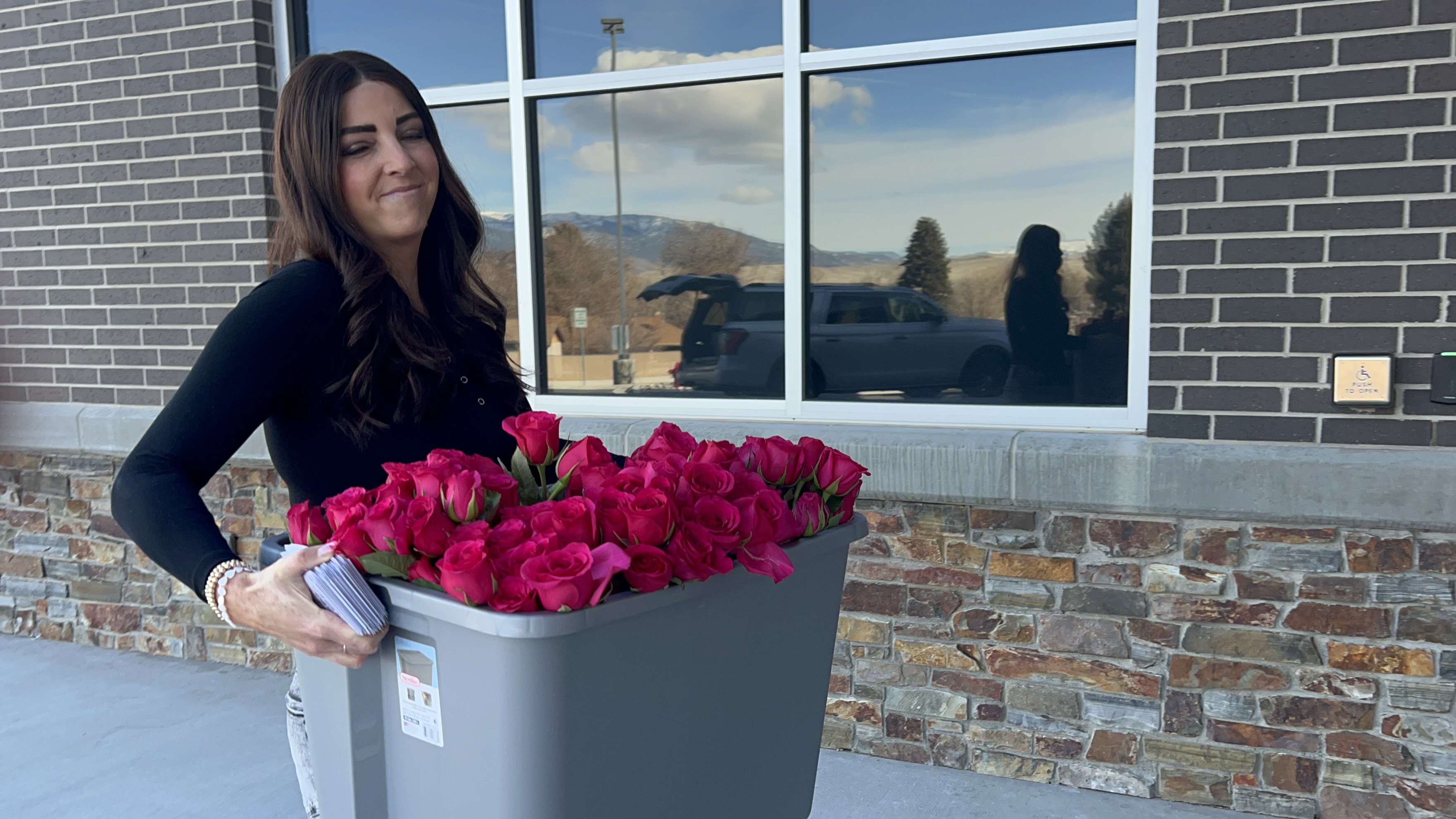 The Obray family delivered roses to multiple high schools on Valentine's Day Wednesday in honor of their son, Dexton, who died by suicide when he was 14.