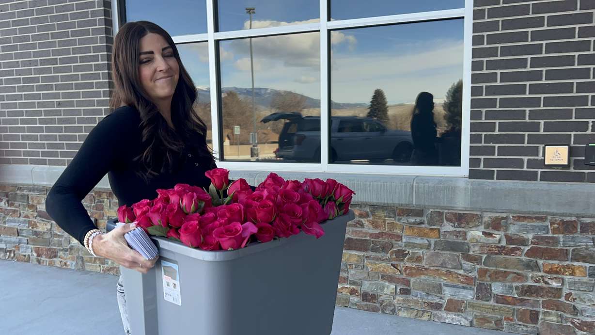 The Obray family delivered roses to multiple high schools on Valentine's Day Wednesday in honor of their son, Dexton, who died by suicide when he was 14.