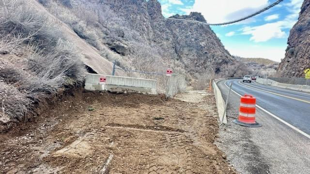 The photo, taken from the south side of state Route 39 on the eastern periphery of Ogden, shows the new concrete barricade and no trespassing signage placed at the access point to the spring-fed hot pots along the Ogden River, out of view in the photo. Increasing issues have prompted plans to crack down on visits to the hot pots, located on private property.