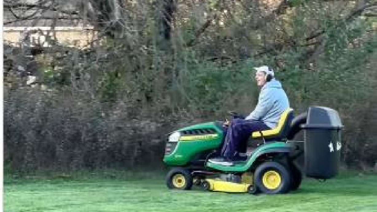 Listen to @kickballdad yammer while he is mic'd up, mowing the lawn.