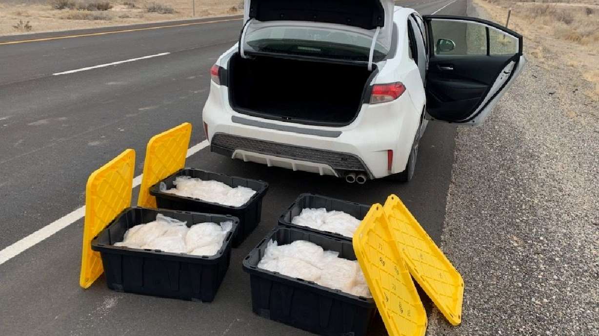 A California man faces a potential charge of possession of methamphetamine with the intent to distribute it after the discovery of some 260 pounds of the drug in his car after he was stopped for allegedly speeding in Emery County Sunday.