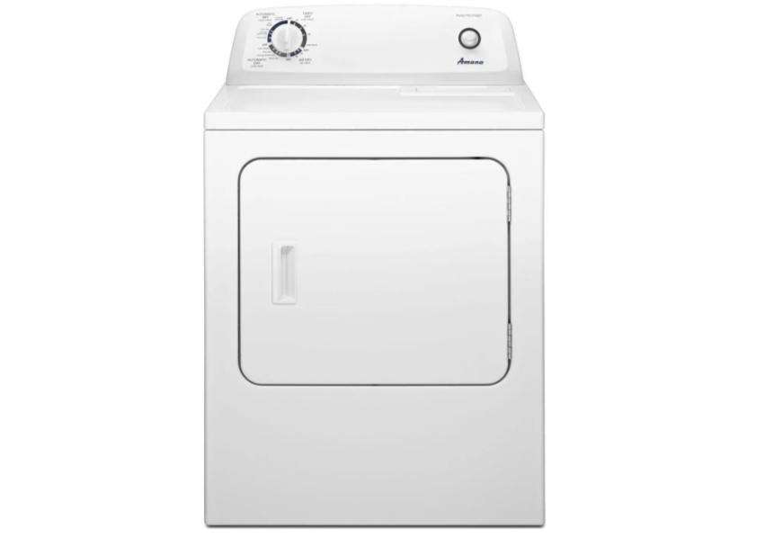 The Amana 6.5-cubic-foot electric dryer is an affordable option with desirable features.