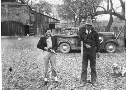 Marcia Wadley Colledge and Joseph Damiel Wadley at Wadley Farms, in Lindon, in 1942.