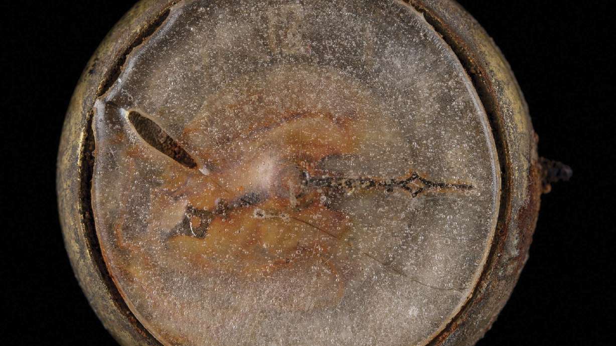 A watch melted during the Aug. 6, 1945 bombing of Hiroshima. The watch is frozen in time at the moment of detonation of the atomic bomb over the city during the closing days of World War ll.