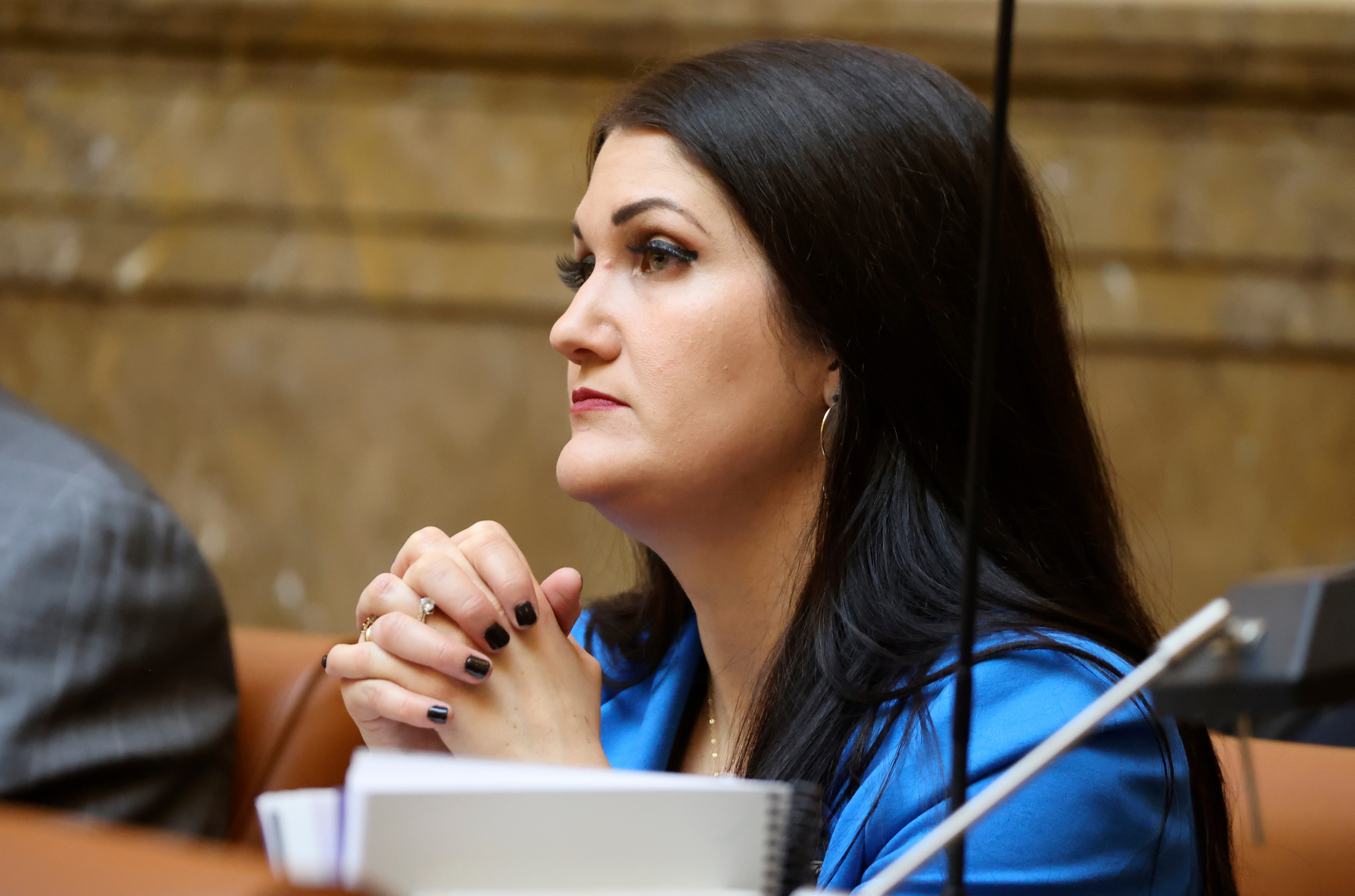 Rep. Ashlee Matthews, D-West Jordan, in the House chamber at the Capitol in Salt Lake City on Jan. 16. Matthews is the sponsor of a bill to give victims a voice when it comes to reintegrating student offenders of violent felonies or sexual assault.