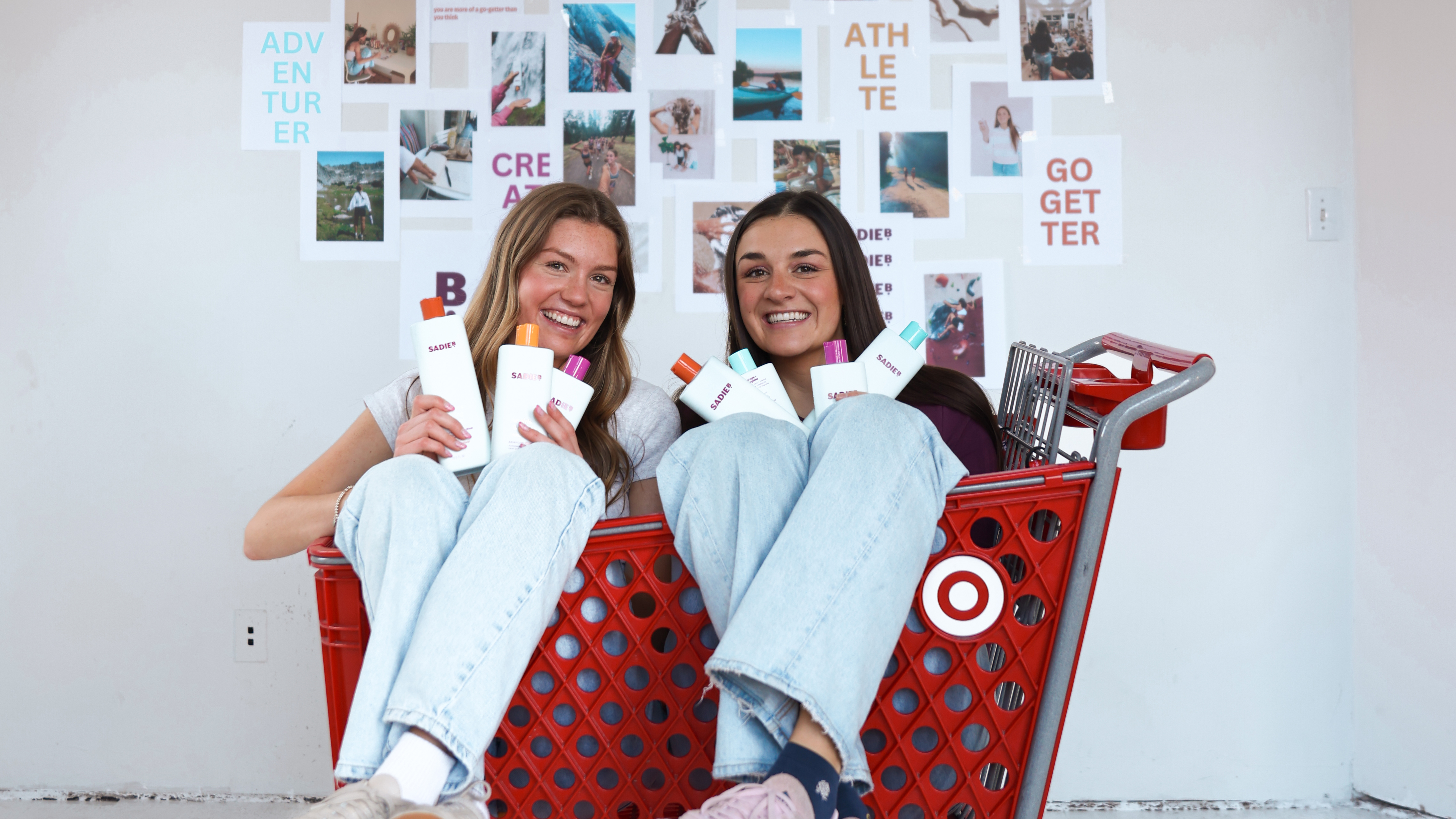 Sadie Bowler, co-founder and CEO of SadieB Personal Care, is pictured with her sister and SadieB co-founder Abby Bowler. SadieB Personal Care on Tuesday launched eight shampoos and conditioners from its product line in 507 Target stores across the nation, as well as the Target website.