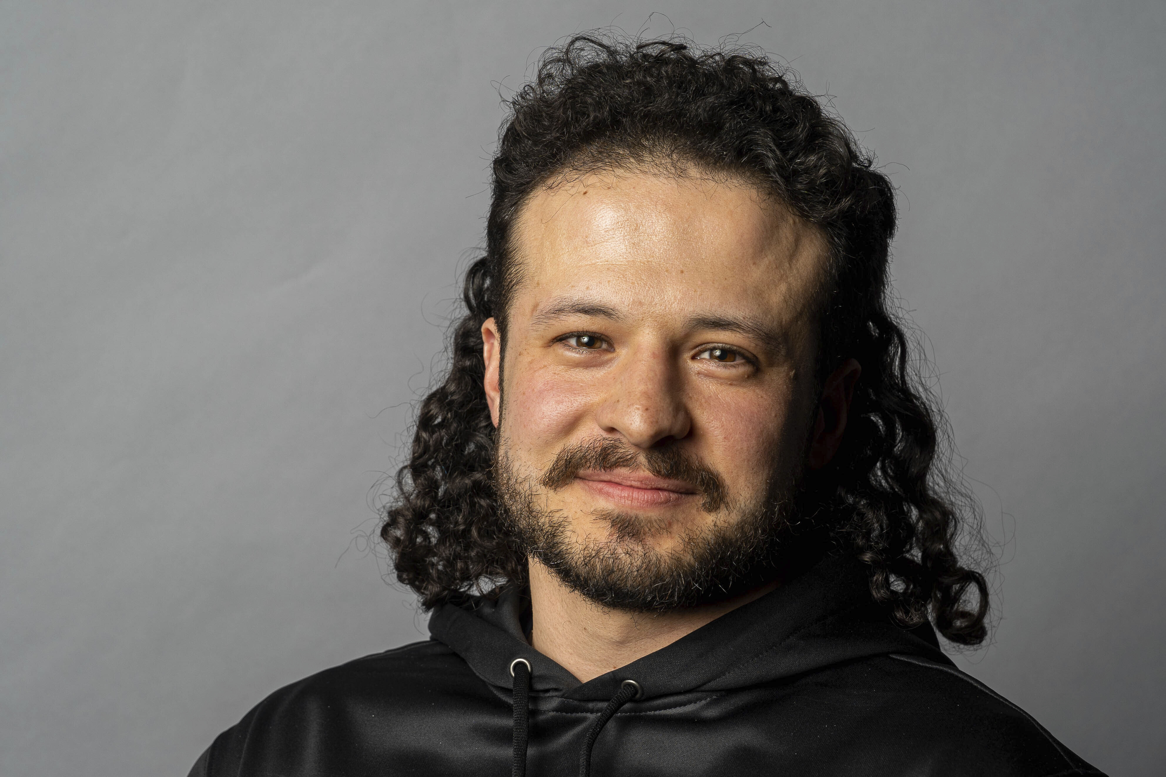 Eddie Burke Jr. is photographed at the 2023 Iditarod musher banquet in Anchorage, Alaska. After an emergency meeting Monday, Feb. 19, 2024, the Iditarod Trail Committee announced that Burke Jr. has been disqualified from this year’s race, just days before the March 2 ceremonial start in Anchorage.