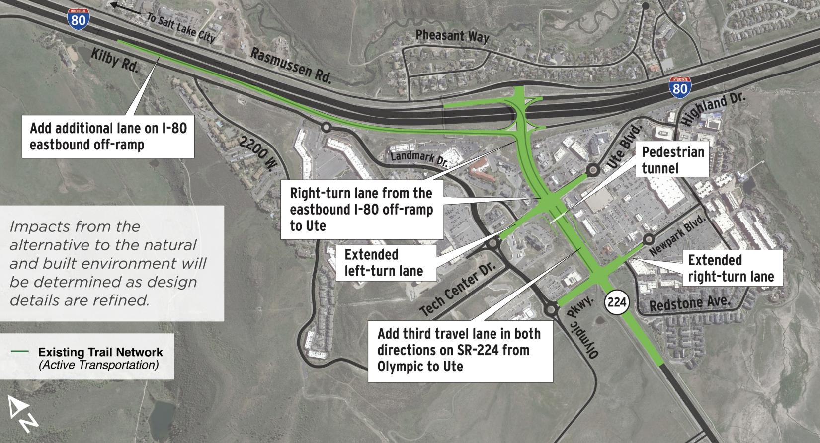 A rendering of Alternative C that the Utah Department of Transportation is considering at Kimball Junction.