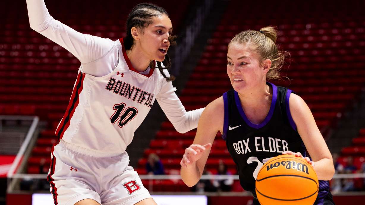 Bountiful plays Box Elder in the semifinals for 5A high school girls basketball at the Jon M. Huntsman Center in Salt Lake City on Tuesday, Feb. 27, 2024.