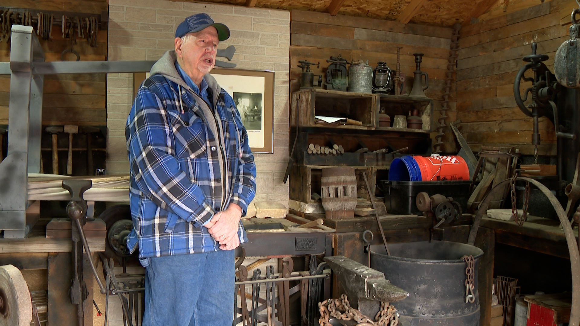 Keith Sorenson talks about the significance of the stolen anvils Tuesday in Taylorsville.