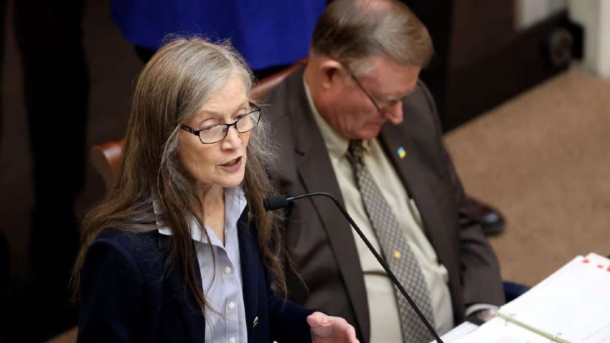 Sen. Ann Millner, R-Ogden, in the Senate chamber at the Capitol in Salt Lake City on March 2, 2022. One Utah Fellowship Program would pair people seeking to serve their communities with qualifying Utah nonprofits and organizations that need help.