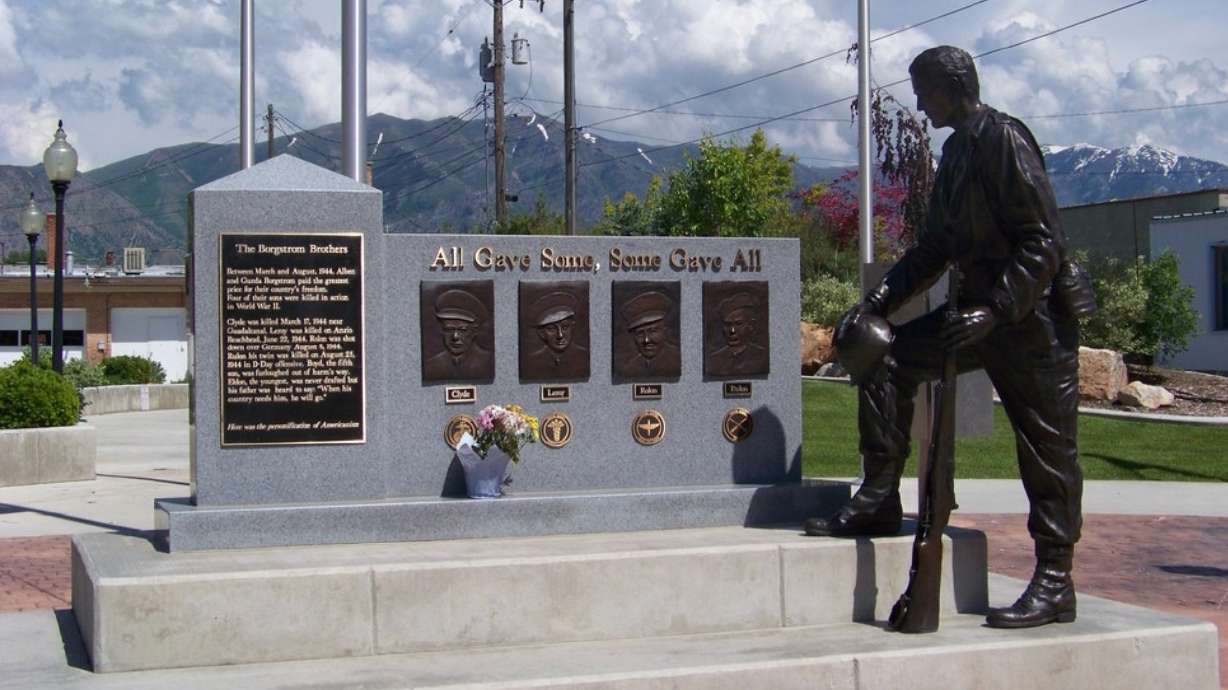 Midland Square Veterans Memorial is at the center of a project that plans to bring an event stage and water fountain to downtown Tremonton.