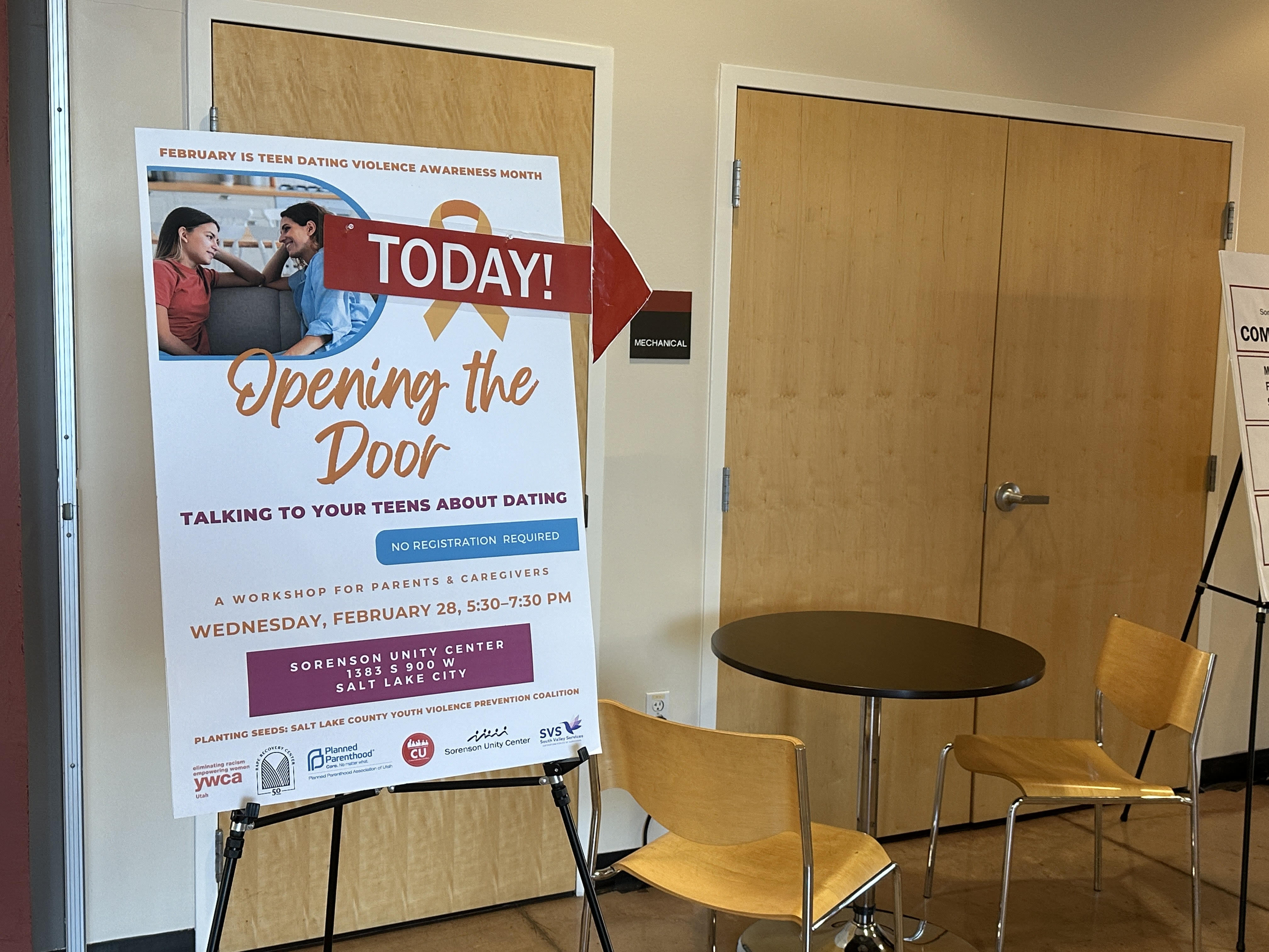 The Planting Seed Coalition organized a dating workshop designed for teens and their caretakers at the Sorenson Unity Center on Wednesday.