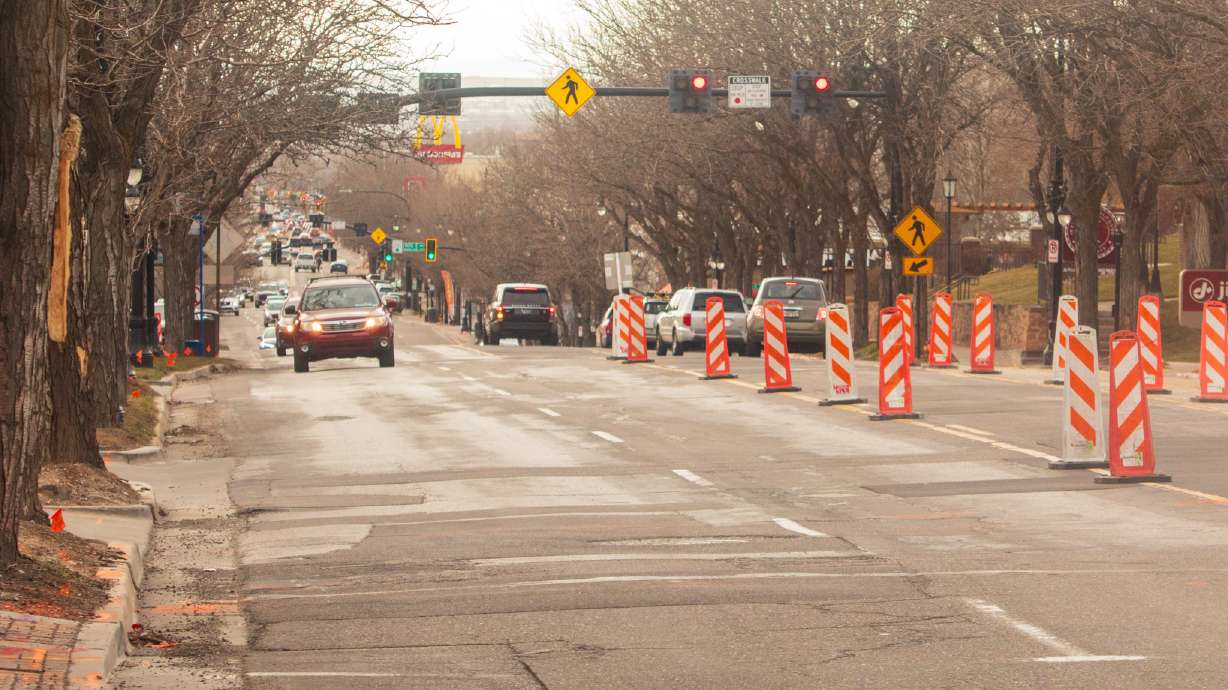 Vehicles travel 2100 South in Salt Lake City's Sugar House neighborhood on Thursday. A two-year project to revamp the road is slated to begin on Monday.