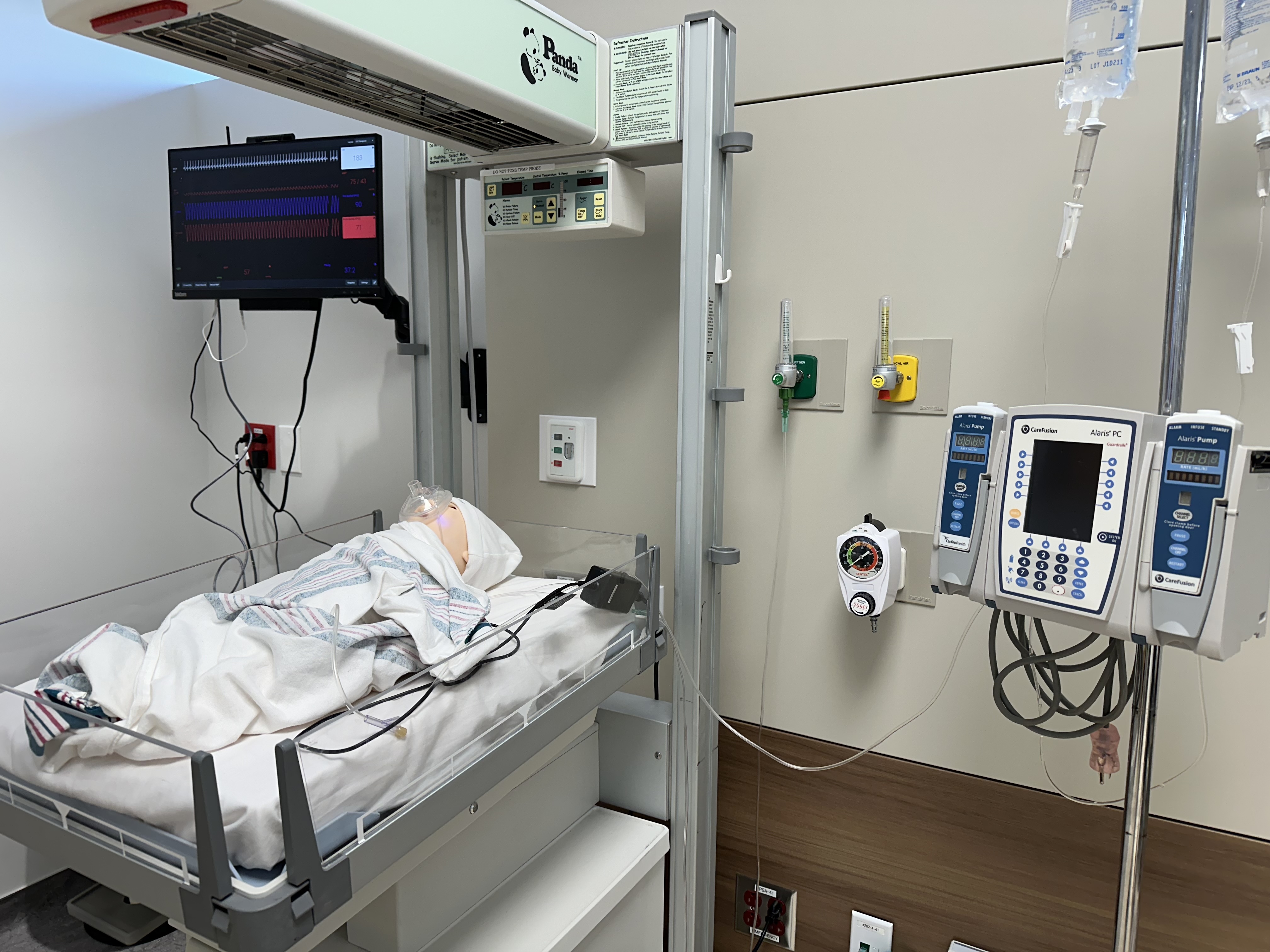 The Noorda College of Osteopathic Medicine in Provo has a simulator lab with multiple robots student doctors can practice operating on including a baby robot.