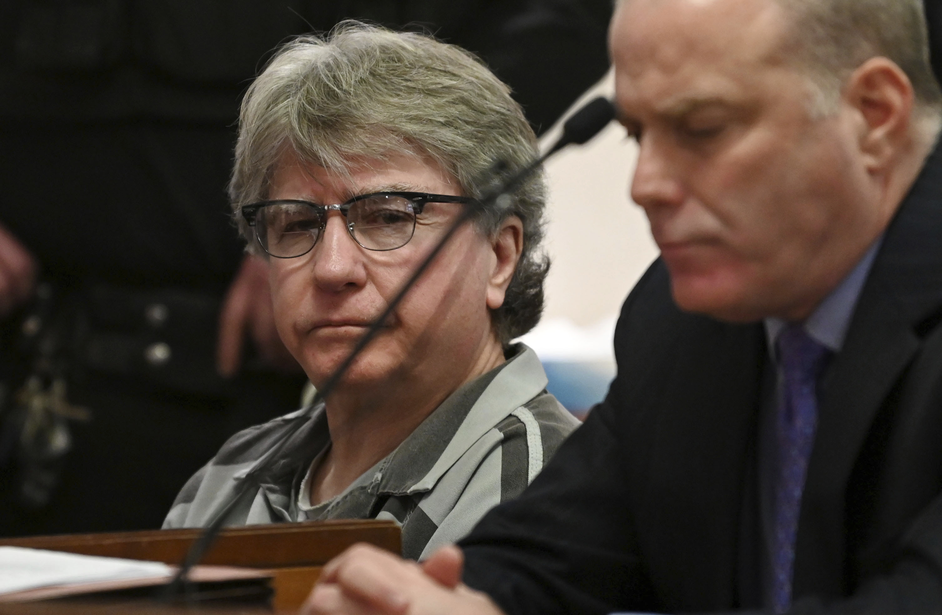 Kevin Monahan appears in court for his sentencing on Friday at Washington County Courthouse in Fort Edward, N.Y. Monahan who fatally shot 20-year-old Kaylin Gillis after the SUV she was riding in mistakenly drove into his rural driveway in upstate New York was sentenced Friday to 25 years to life in prison.