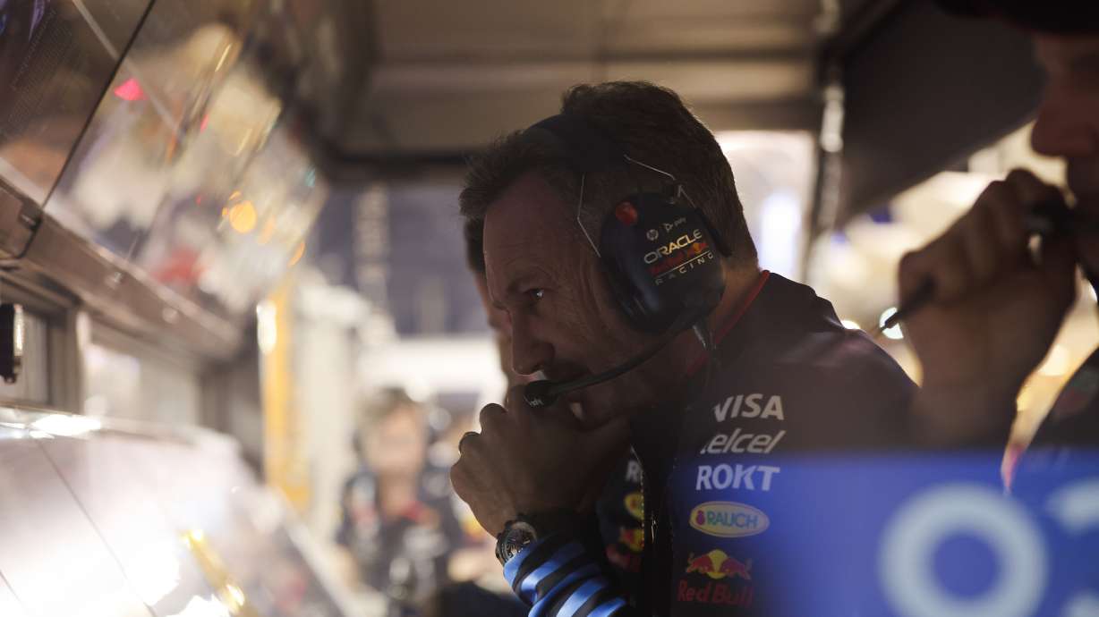 Red Bull team principal Christian Horner during the Formula One Bahrain Grand Prix at the Bahrain International Circuit in Sakhir, Bahrain, Saturday, March 2, 2024.