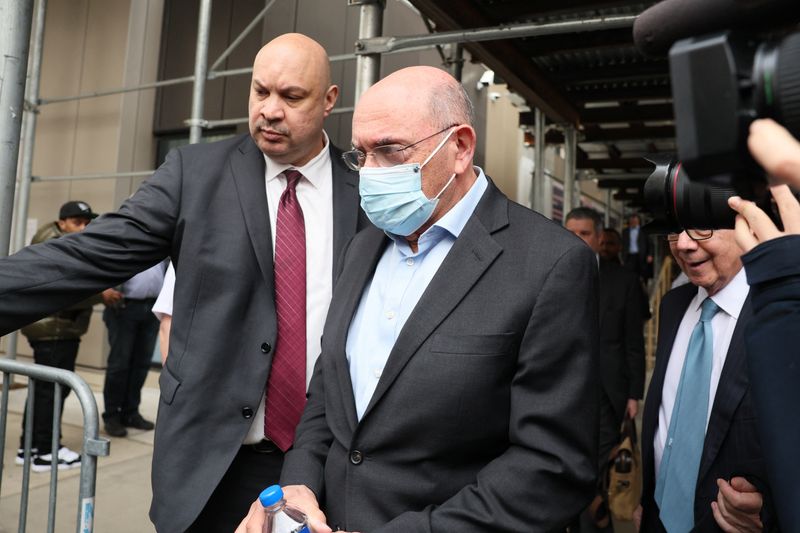 Trump Organization's former Chief Financial Officer Allen Weisselberg leaves the Manhattan Criminal Court in New York City, Monday, after pleading guilty to perjury charges.