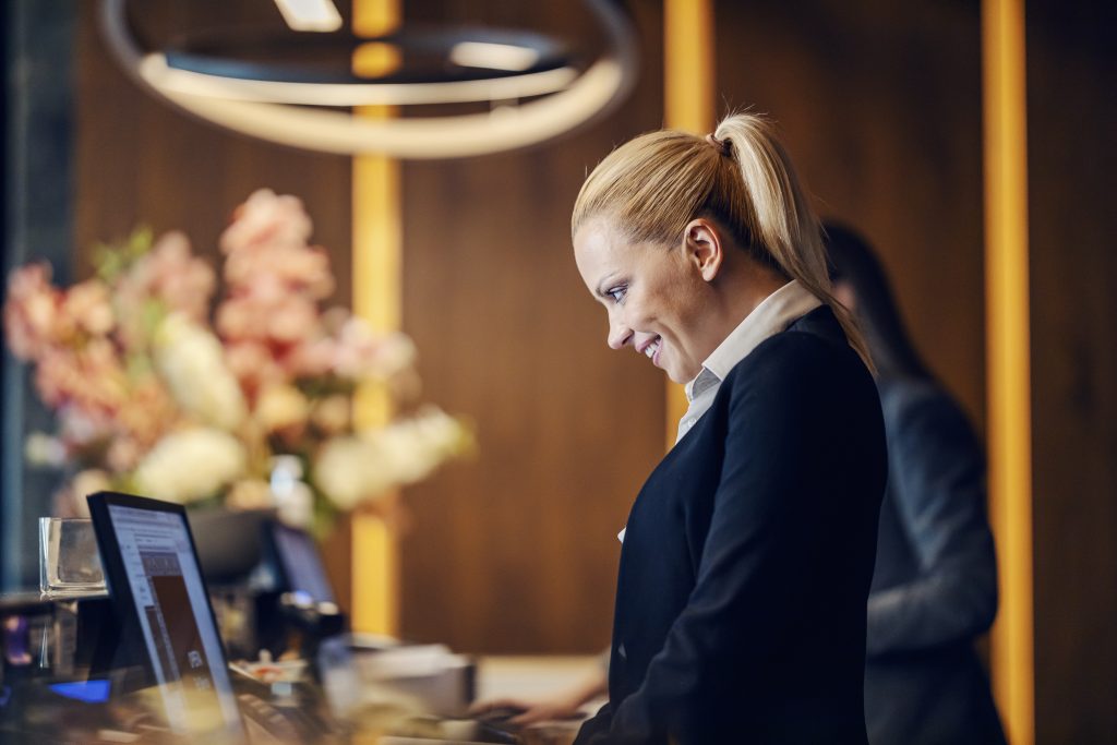 A receptionist makes an online reservation. Black Desert Resort in Ivins has announced a new partnership with Utah Tech University’s Hotel and Resort Management program, aiming to redefine excellence in the region’s hospitality sector.
