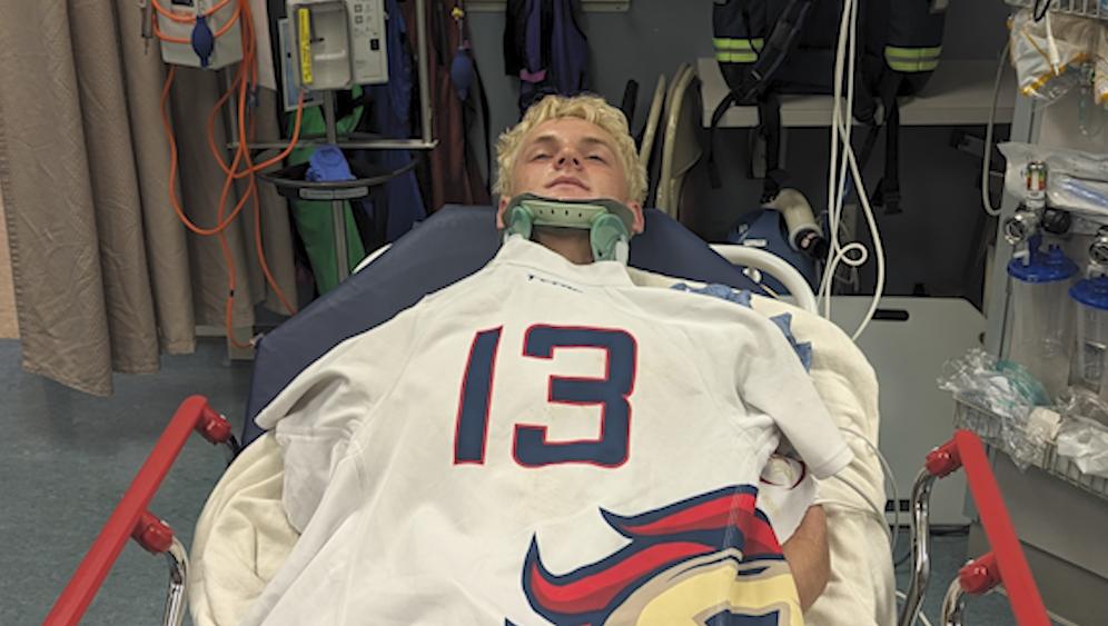Rylan Southwick broke his neck after a tackle and was hospitalized for days.
