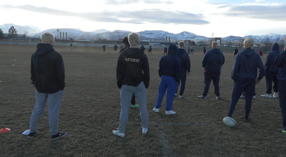 Herriman High rugby team members bleached their hair blond as a way to bring teammate Rylan Southwick onto the field for their game this Saturday.