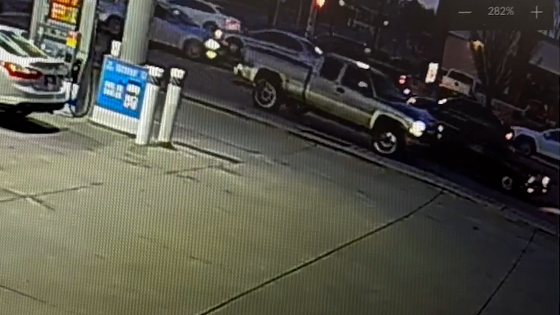Security footage of vehicles swerving away from each other Thursday night in West Valley City.