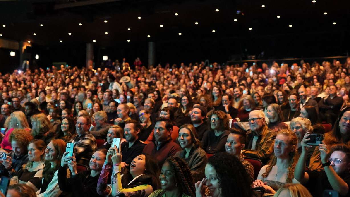 Audience members attend a screening during the 2024 Sundance Film Festival. The future of two host theaters is unsure after the owner declared bankruptcy in February.