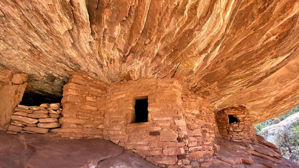 The House on Fire ruins are pictured in the Shash Jaa Unit of Bears Ears National Monument in San Juan County on April 9, 2021. Federal agencies have released a draft management plan for Bears Ears National Monument.