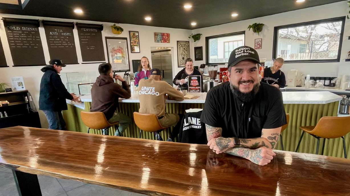 Isaac Atencio, co-owner of Culture Coffee on Salt Lake City's west side, photographed Wednesday at the new locale. He and his partners hope their efforts spur more interest in small-business expansion in the area.