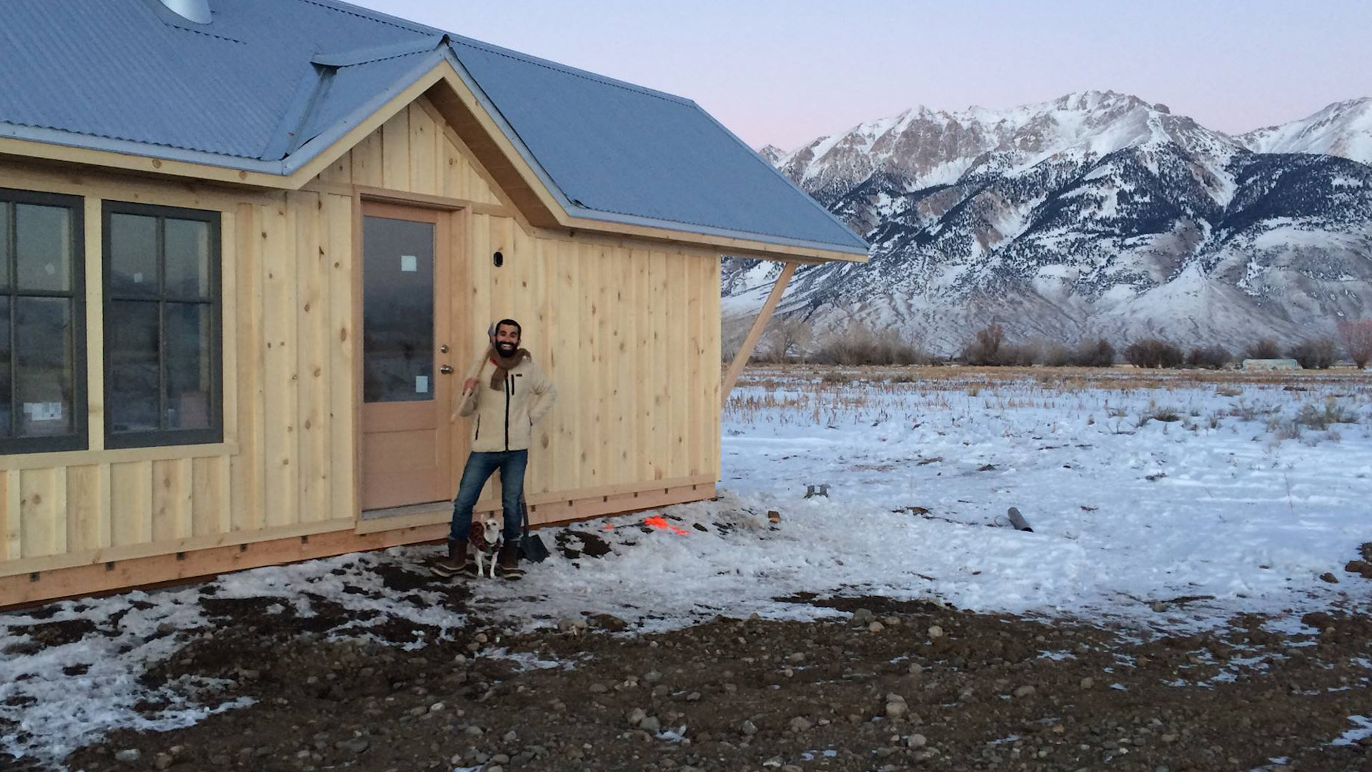 Nahvied Mahadavian stands in front of their Idaho home in this undated photo.