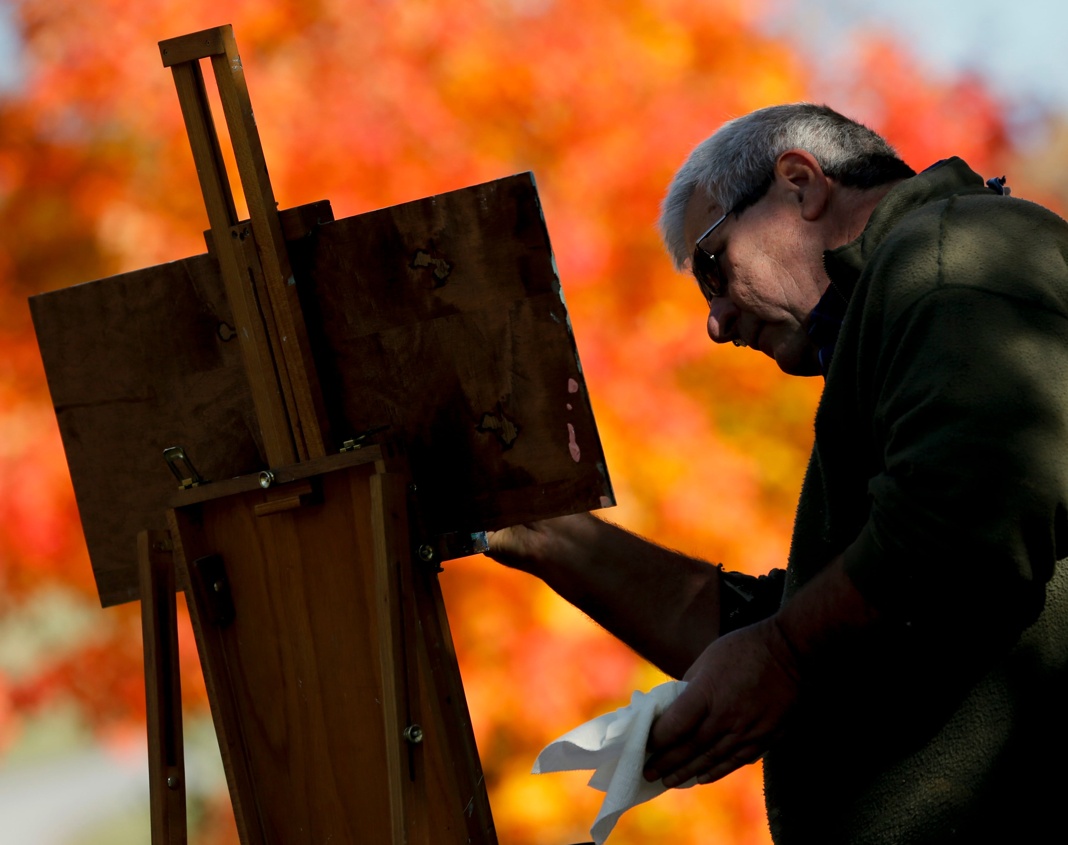 Artist Gerald Cooley of Hudson, N.Y., paints a scene at Frederic Church's Olana State Historic Site on Oct. 17, 2014. Ask Americans what they’d like for a legacy, and 1 in 3 say they’d like to be remembered for their creativity, according to a survey by OnePoll.