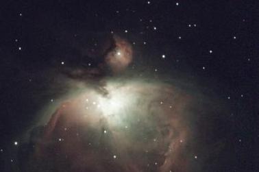 M-42, the Orion Nebula, is photographed on March 8 with Jenette Scott's smart telescope. Scott and her friends from a local astronomy club stayed up all night finding nebulae like this one as part of an annual Messier Marathon in Utah's west desert.