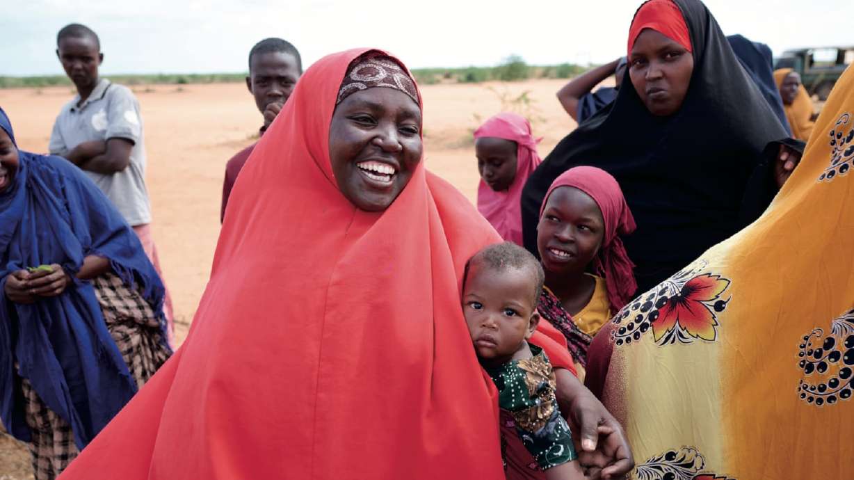 Individuals at the Ifo Refugee Camp in Kenya received aid through a joint project with the World Food Programme and The Church of Jesus Christ of Latter-day Saints.