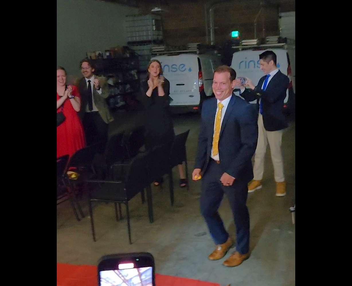 Attendees clap for surprise guest Ty Nelson at a movie premiere in Orem on March 13.