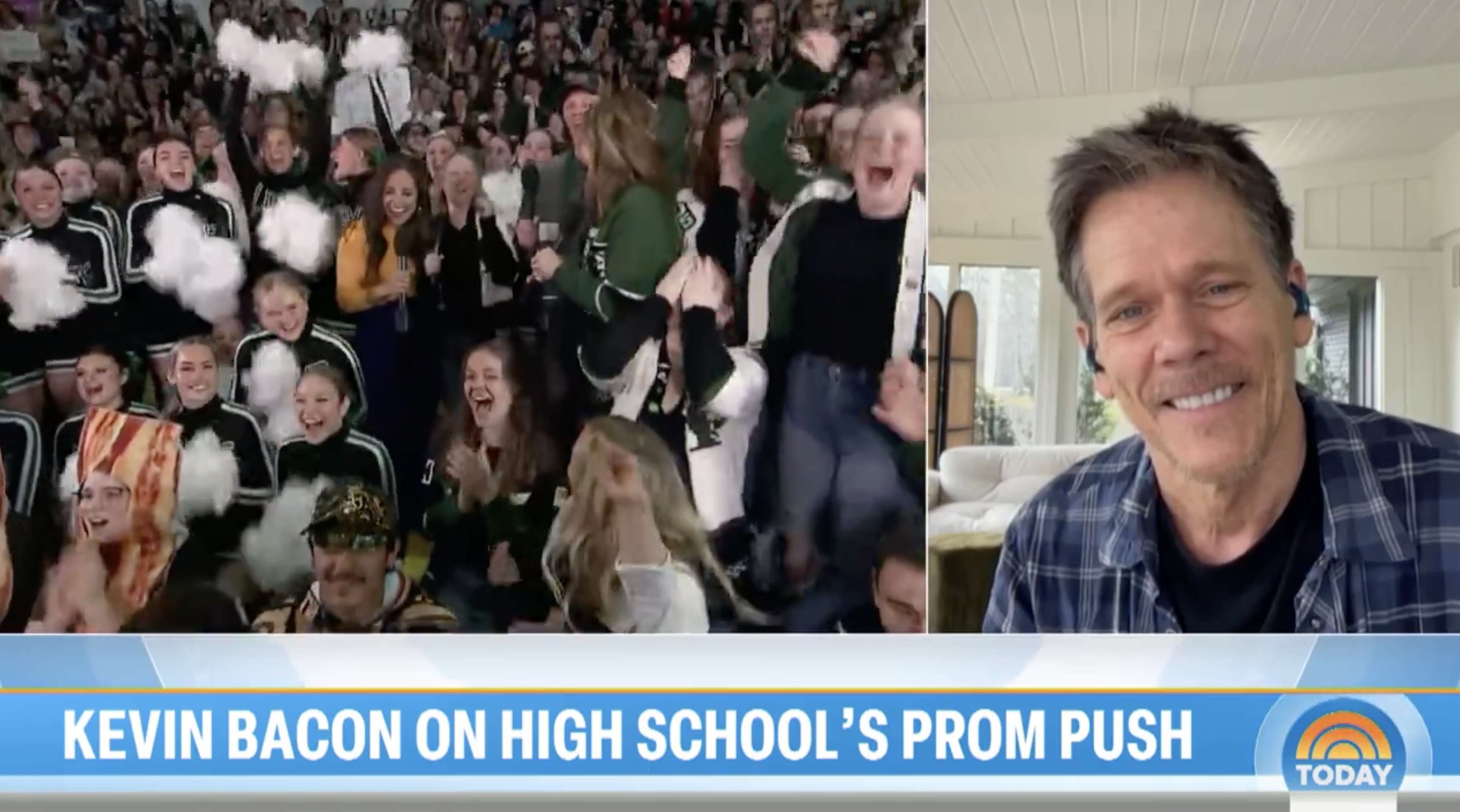 Payson students celebrate Friday as "Footloose" star Kevin Bacon accepts an invite to the school's prom next month. Students lobbied Bacon to return to the school where many of the movie scenes were filmed, before the building is torn down.
