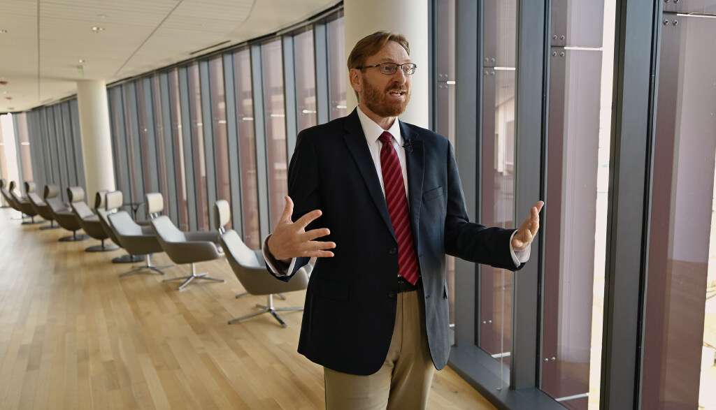 Dr. Timothy West with Intermountain Health gives an interview on Friday to discuss advances in the treatment of multiple sclerosis and why rates of the chronic disease are higher in the Beehive State. An estimated 30,000 Utahns are affected by multiple sclerosis.