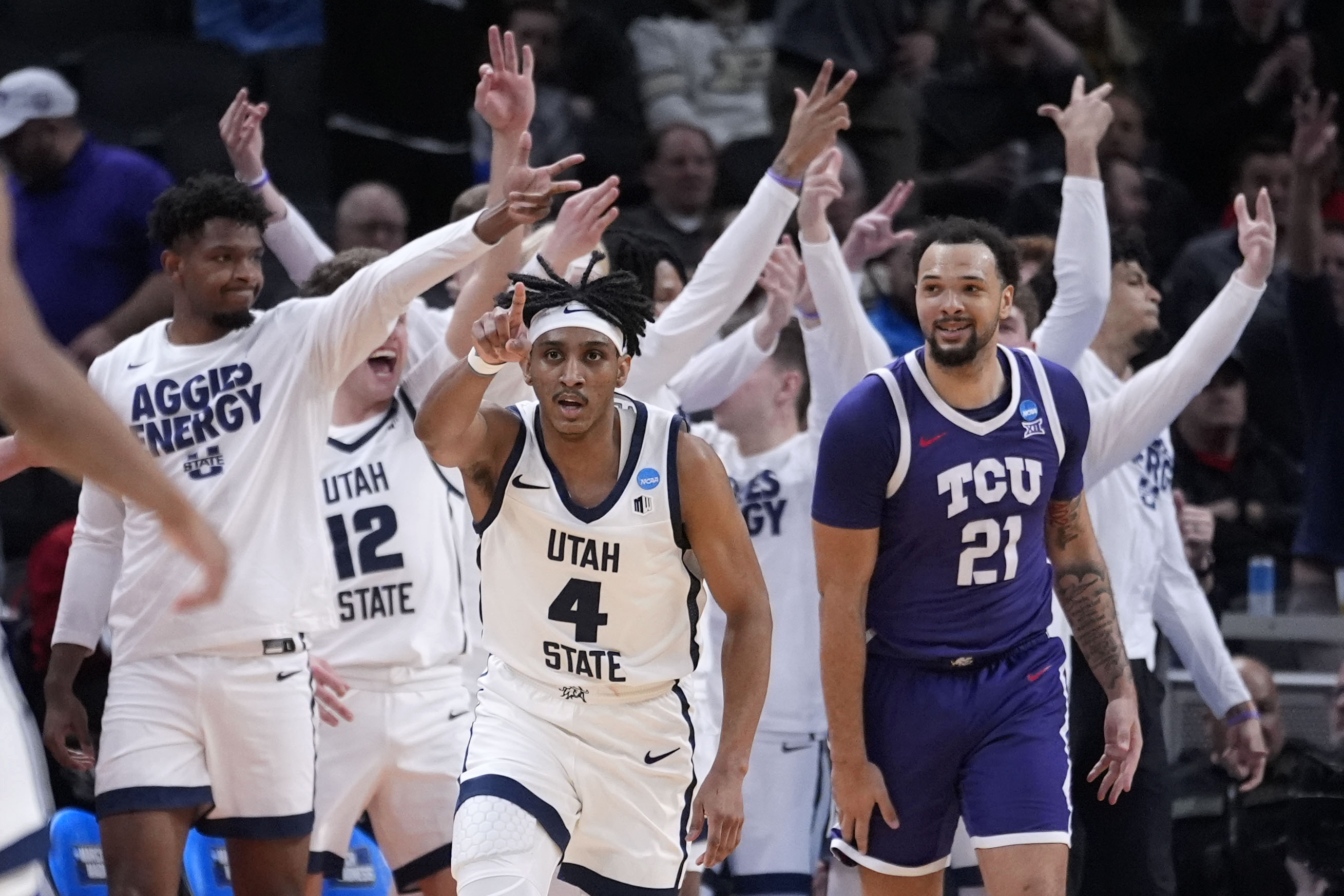Utah State dominates TCU to earn first NCAA Tournament win in 23 years