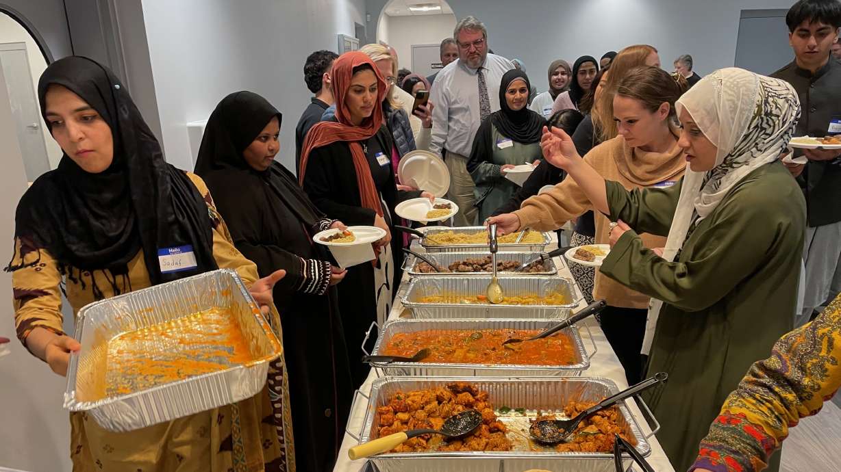 The Utah Islamic Center in West Jordan hosted an interfaith dinner to break Ramadan on Sunday. Ramadan started the evening of March 10 and goes until April 9.