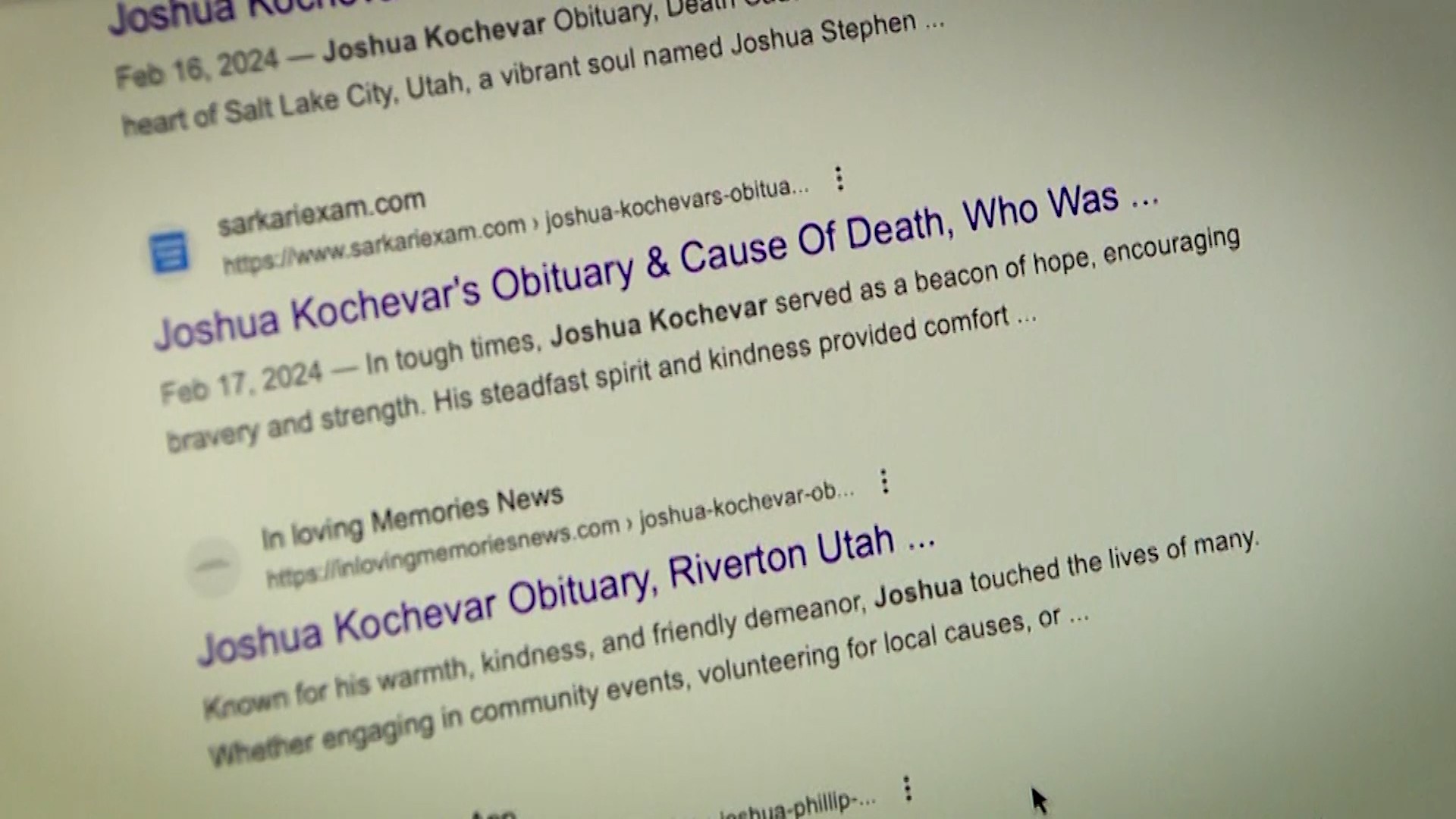 Scammers are creating fake obituaries as a means to make money either through ad revenues by generating clicks for their website, or by creating fraudulent fundraisers or store fronts selling flowers or gifts.