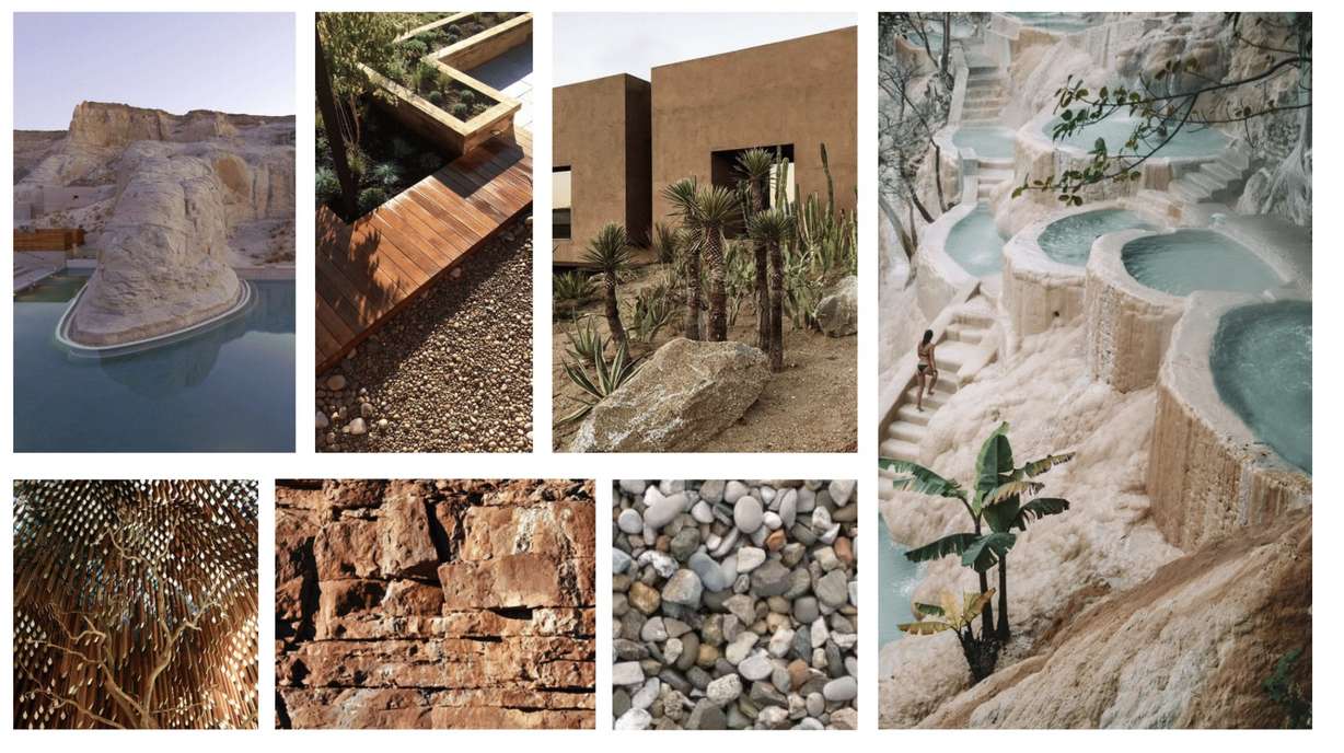 A rendering of what the Zion Canyon Hot Springs resort will look like when it opens in 2025. Ground broke on the project on Monday.