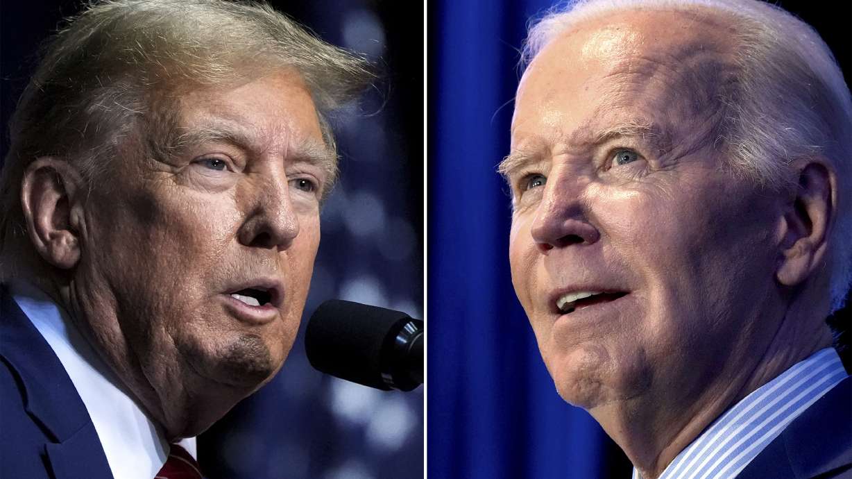 Republican presidential candidate former and President Donald Trump and President Joe Biden. Many Americans are unenthusiastic about a November rematch of the 2020 presidential election.