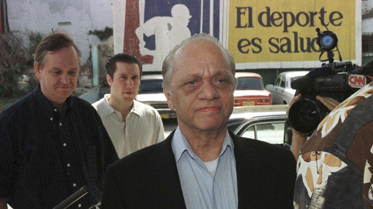 FILE - Peter Angelos, owner of the Baltimore Orioles, arrives Sunday Jan.17, 1999, at the Latino Americano baseball stadium in Havana, Cuba, to watch a baseball game between the Cuban teams Industriales and Santa Clara. Peter Angelos, owner of a Baltimore Orioles team that endured long losing stretches and shrewd proprietor of a law firm that won high-profile cases against industry titans, died Saturday, March 23, 2024. He was 94.