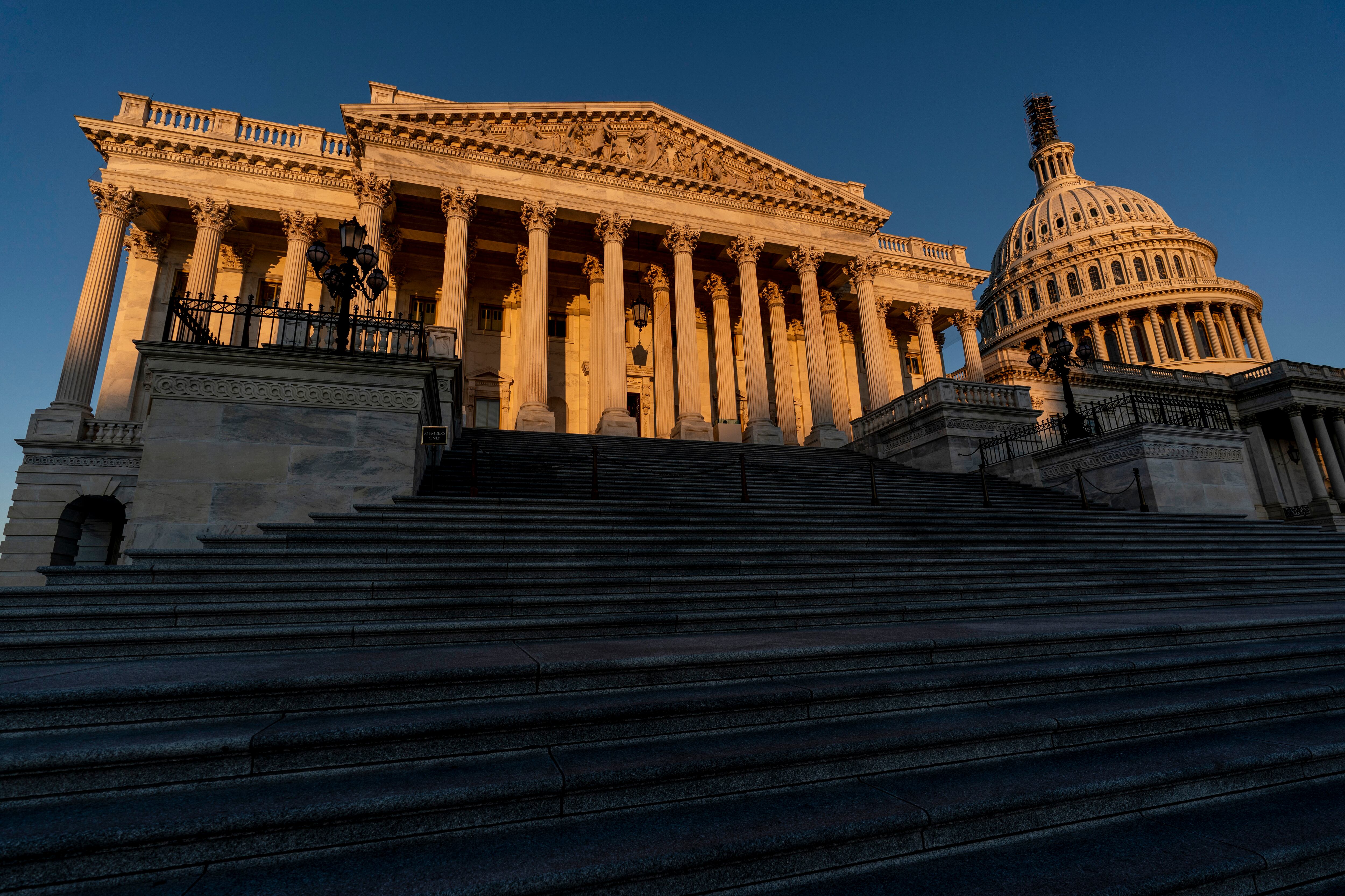 The morning sun illuminates the House of Representatives in Washington Oct. 19, 2023. A new congressional scorecard shares how federal lawmakers are faring.